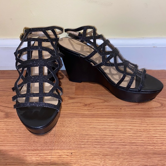 Black sparkly wedges - Picture 1 of 3
